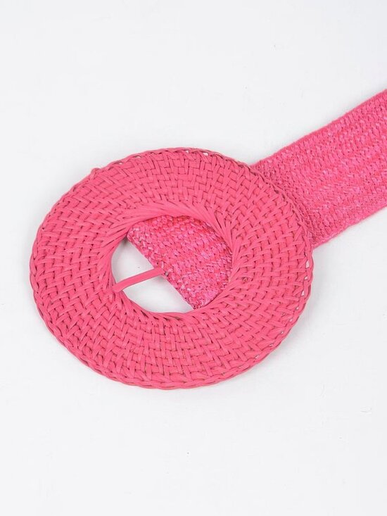 Round Handmade Bamboo Buckle Elastic Belt main image 8